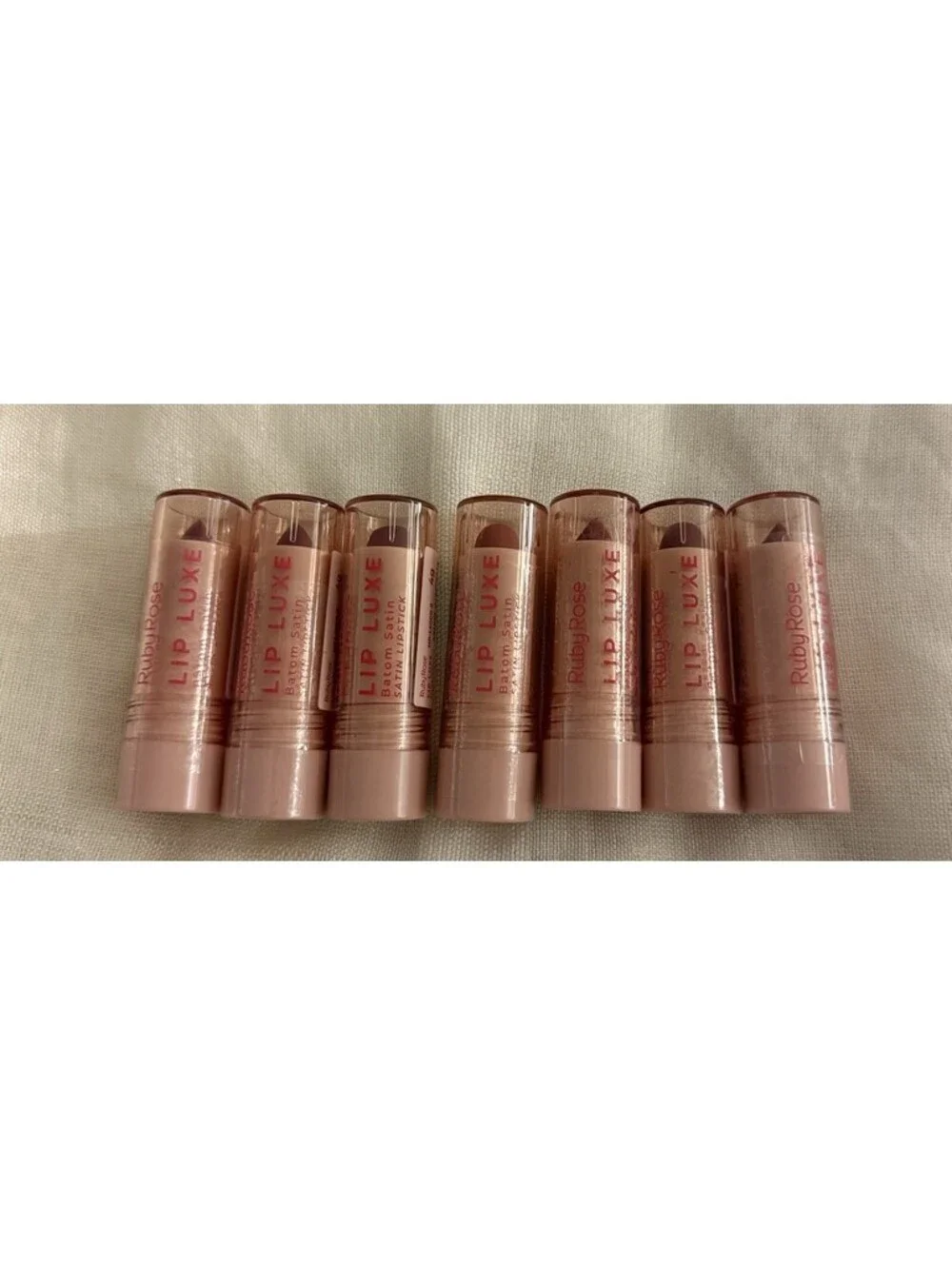 Ruby Rose Lip Luxe Satin Lipstick Lot of 7 Assorted Shades 4g